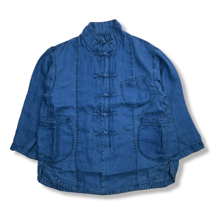 ポータークラシック PC-021-2200 INDIGO LINEN CHINESE JACKET インディゴリネンチャイニーズジャケット インディゴ