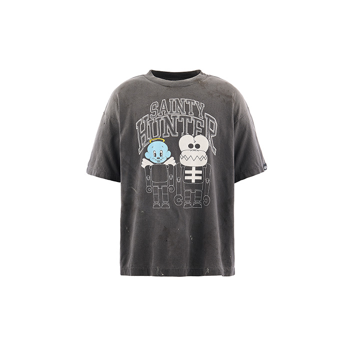 SAINT Mxxxxxx(セントマイケル)×BOUNTY HUNTER(バウンティハンター) SM-MK8-0000-C28 / BH_SS TEE / SKULLK& BABY-M / BLACK