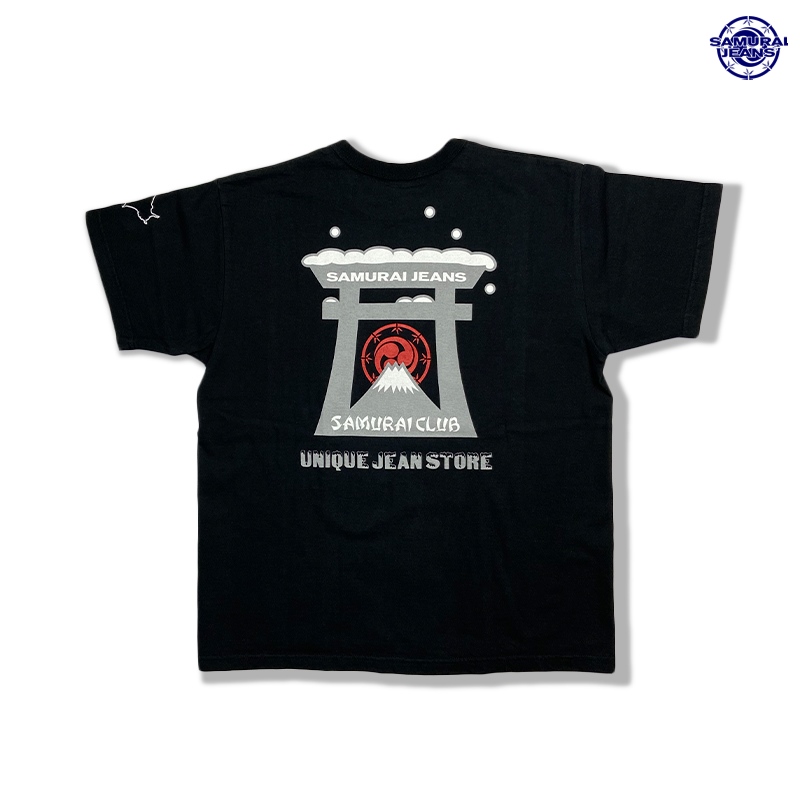 SJST21-UJS UNIQUE JEAN STORE×SAMURAI JEANS　コラボTシャツ:BLACK
