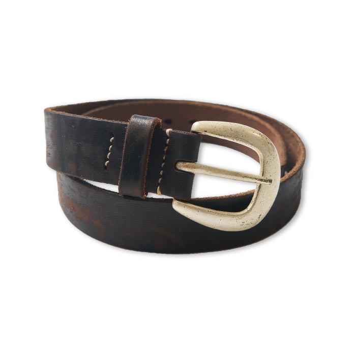 フルカウント 6210 Wild Leather Belt ブラック メンズ ワイルドレザーベルト 牛革 カウハイド 本革