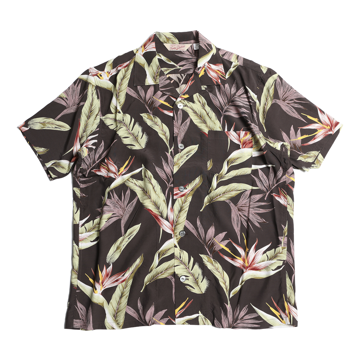 トロフィークロージング TR24SS-407 Duke Hawaiian S/S Shirt デューク ハワイアン シャツ ブラウン メンズ