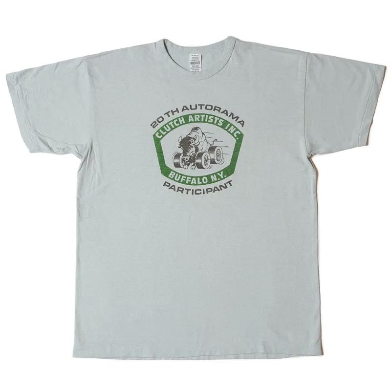 ウエアハウス WHTS-25SS008 Lot 4064 CLUTCH ARTISTS サックス メンズ プリント Tシャツ