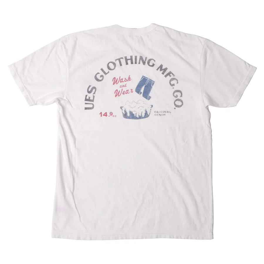 UES(ウエス)  WASH & WEAR Tシャツ:WHITE