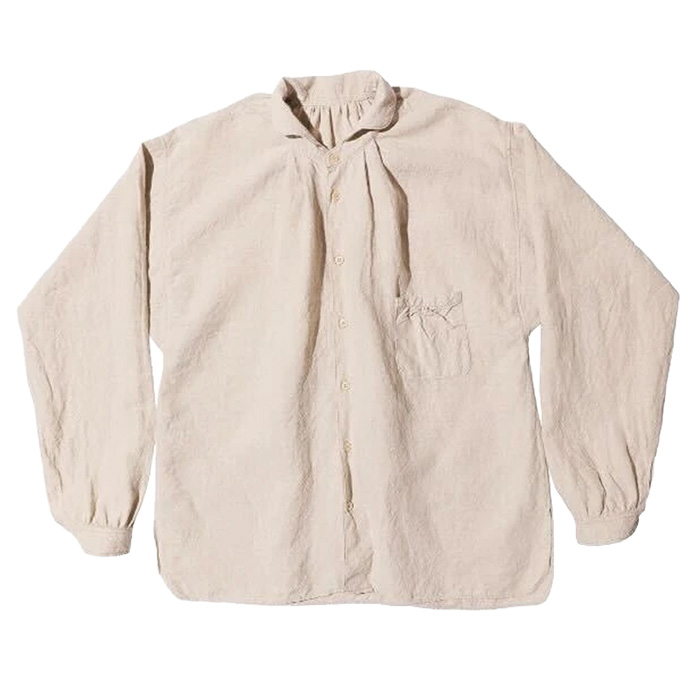 The 2 Monkeys(ザツーモンキーズ) Linen Cambrai Shirt TM21160 Ecru