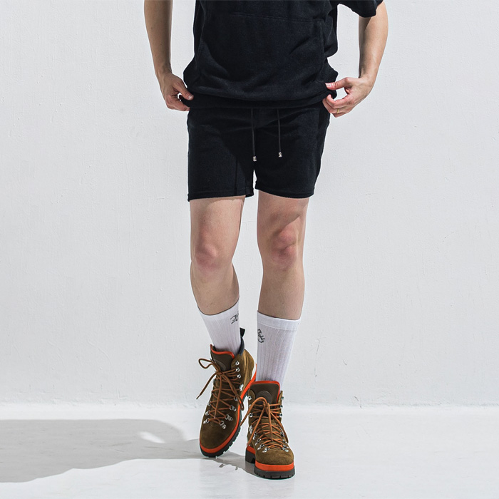 RESOUND CLOTHING(リサウンドクロージング) vintage PILE SHORTS RC40-HP-001 BLACK