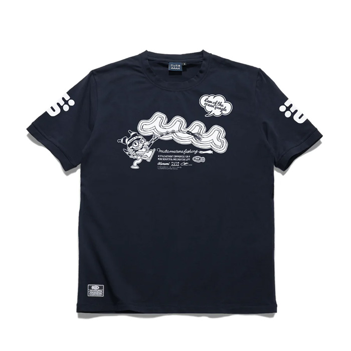 muta MARINE(ムータマリン) MFMP-434778 Kuromi × muta MARINE Fishing ストレッチTシャツ ネイビー