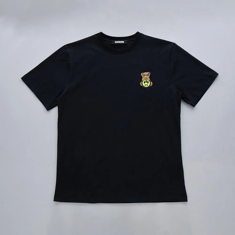BARROW JAPAN LIMITED T-SHIRT BLACK BARROW JAPAN LIMITED T-SHIRT WHITE ワッペン シンプル クマ スマイル
