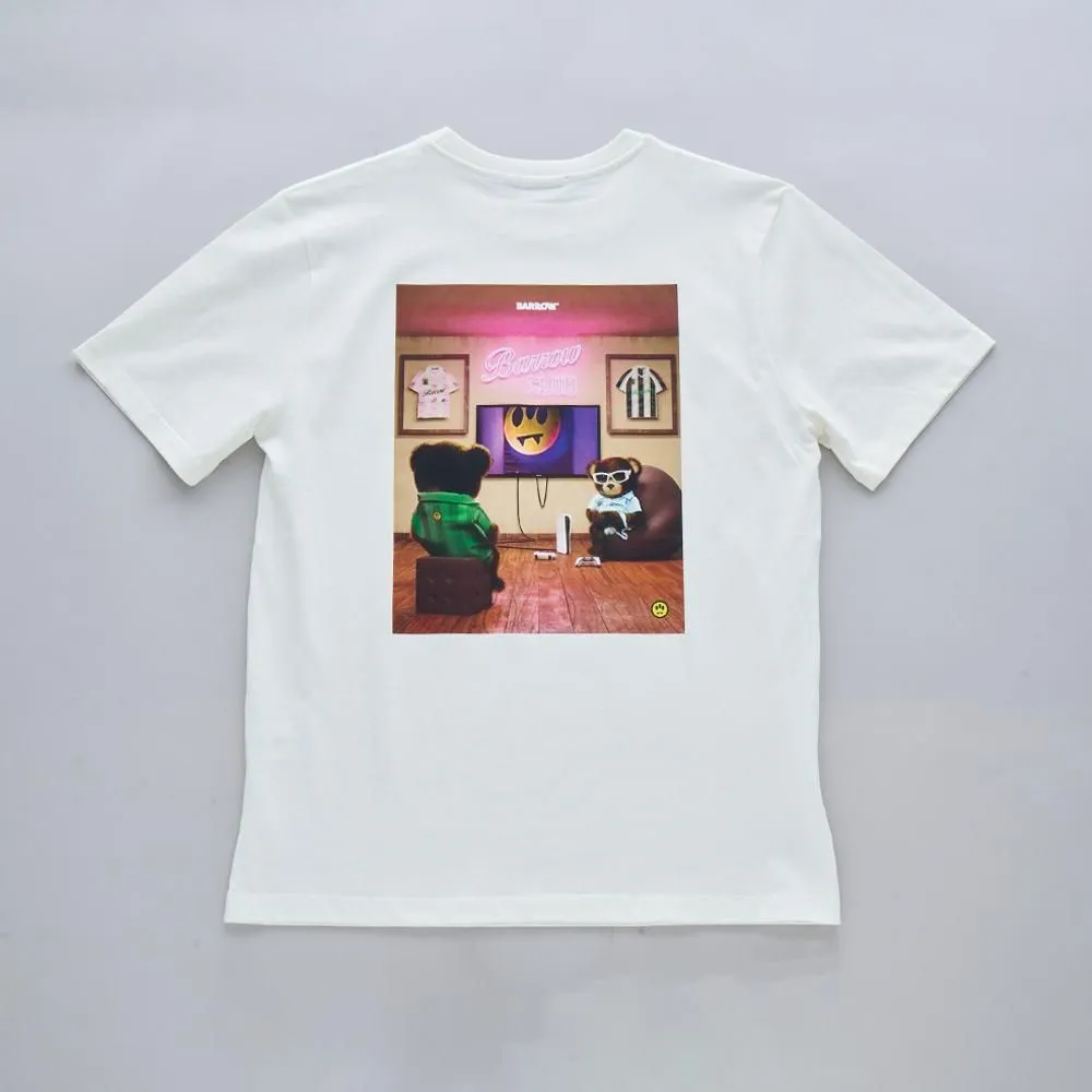 BARROW JAPAN LIMITED T-SHIRT WHITE クマ ロゴ バックプリント