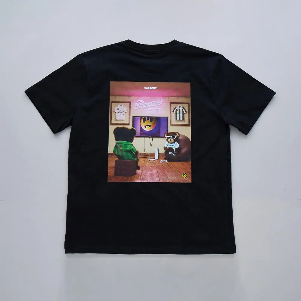 BARROW JAPAN LIMITED T-SHIRT BLACK クマ ロゴ バックプリント