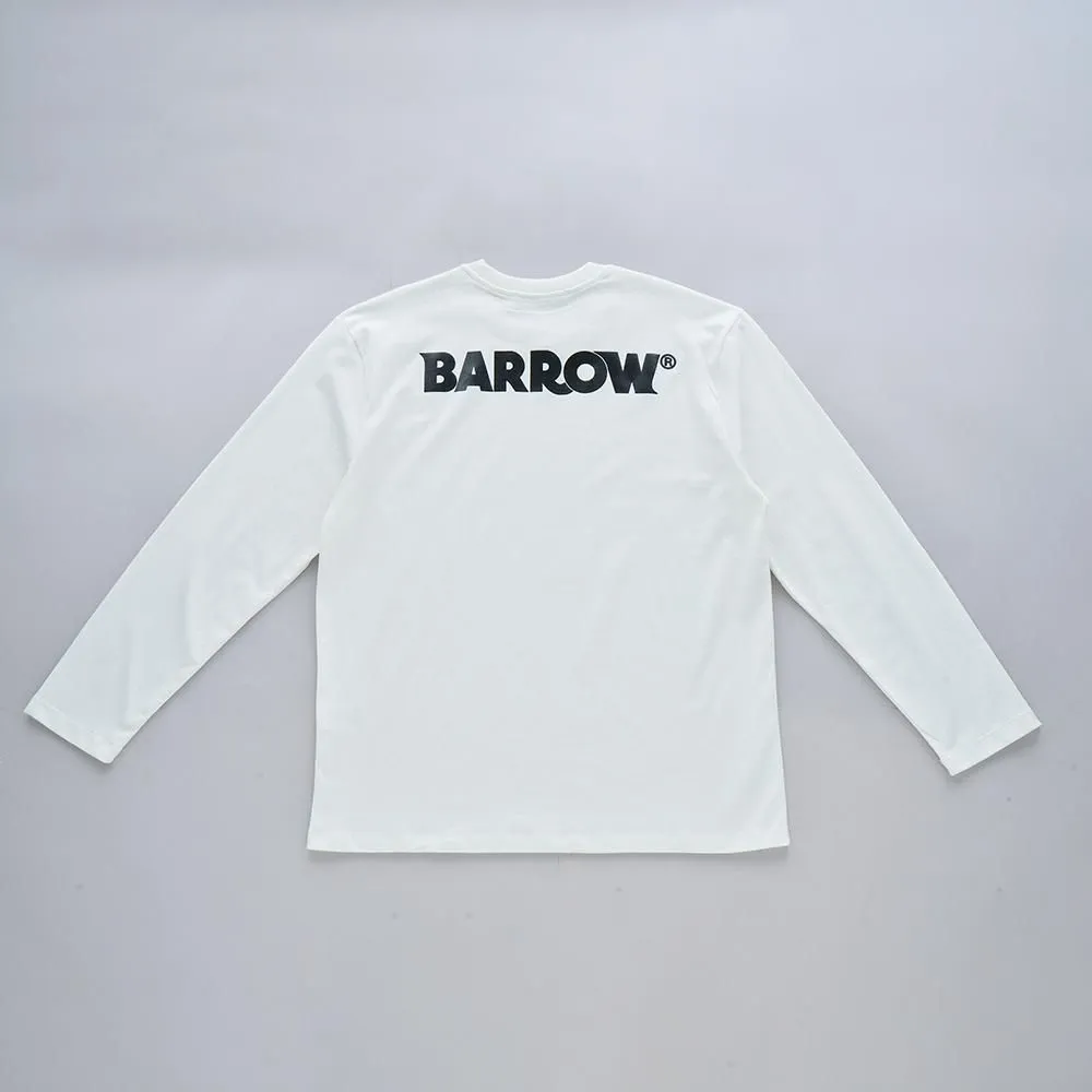 BARROW JAPAN LIMITED LONG T-SHIRT WHITE シンプル ワンポイント ロゴ バックプリント