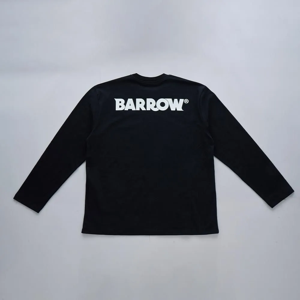 BARROW JAPAN LIMITED LONG T-SHIRT BLACK シンプル ワンポイント ロゴ バックプリント