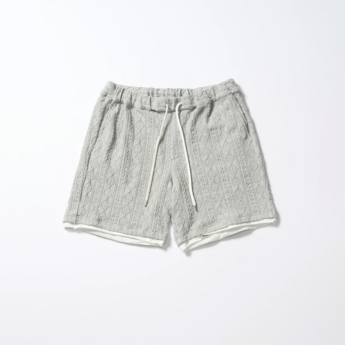 wjk(ダヴルジェイケイ) jacquard summer knit shorts 5401 kc01 t.gray(93)