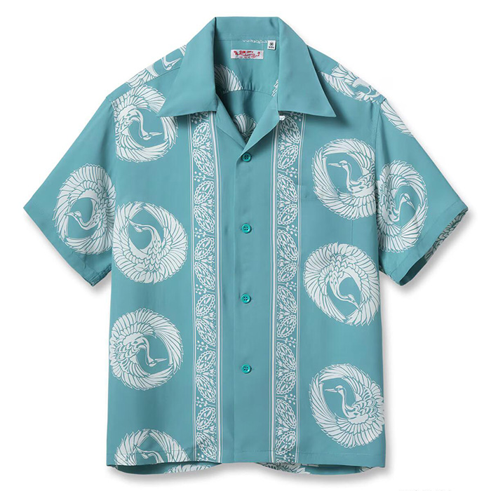 SUN SURF(サンサーフ)Lot No. SS39629 / RAYON HAWAIIAN SHIRT “ORIENTAL BORDER”:125) BLUE