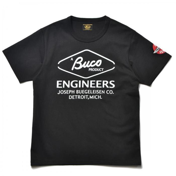 ブコ BC23003 BUCO TEE / ENGINEER BLACK メンズ プリント Tシャツ バックプリント