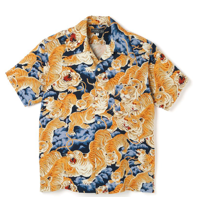 Lot.753 One Hundred Tigers Shirt -Navy×Orange-