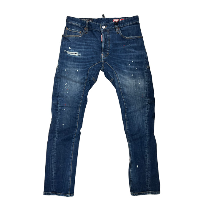 DSQUARED2(ディースクエアード) SKATER JEAN S74LB1897 Medium Red Spot Wash Biker Jeans