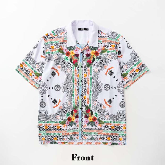 SY32 by SWEET YEARS(エスワイサーティトゥ バイ スウィートイヤーズ) 32-26SN1-41 RESORT PAISLEY SHIRTS WHITE