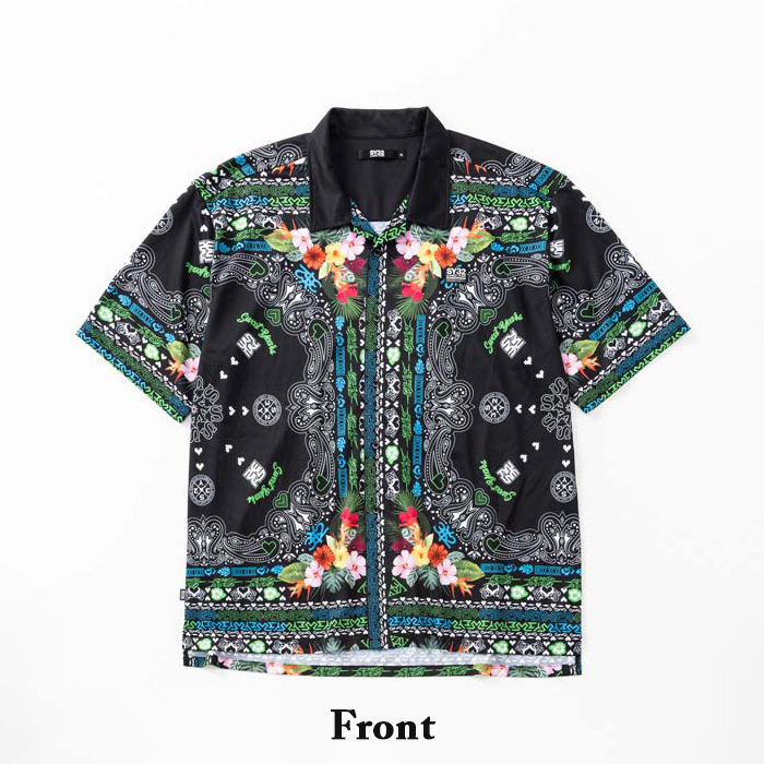 SY32 by SWEET YEARS(エスワイサーティトゥ バイ スウィートイヤーズ) 32-26SN1-41 RESORT PAISLEY SHIRTS BLACK