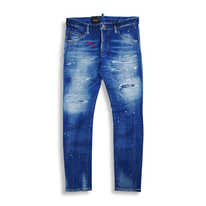 ディースクエアード S71LB1029 Medium Breeze Wash Skater Jeans メンズ スキニー デニム ジーンズ