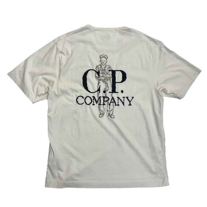 C.P. COMPANY(シーピーカンパニー) 20CMTTS215A ロゴ Tシャツ WHITE
