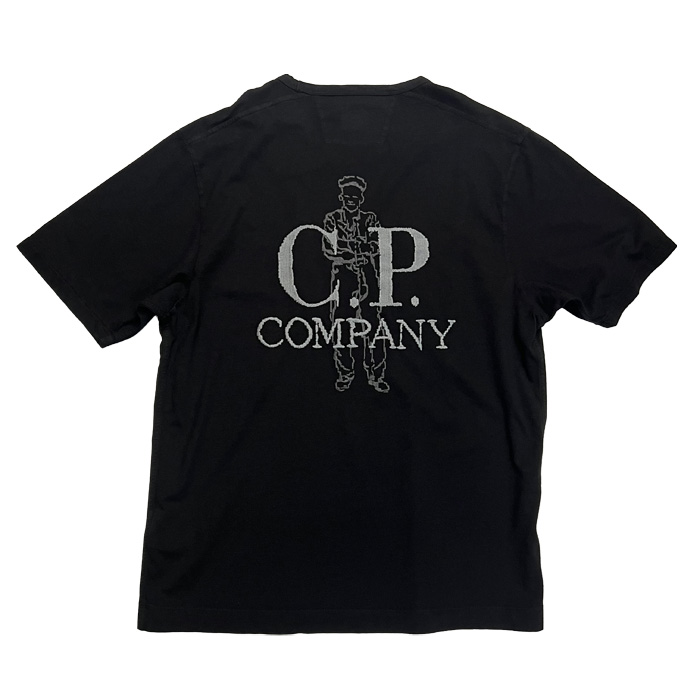 C.P. COMPANY(シーピーカンパニー) 20CMTTS215A ロゴ Tシャツ BLACK