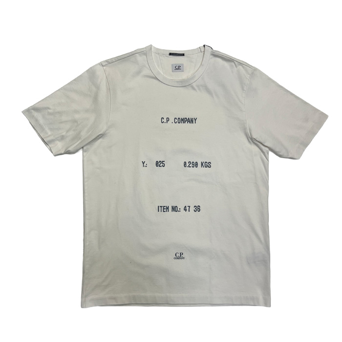 C.P. COMPANY(シーピーカンパニー) 18CMTS107A Twisted Jersey T-shirt GAUZE WHITE