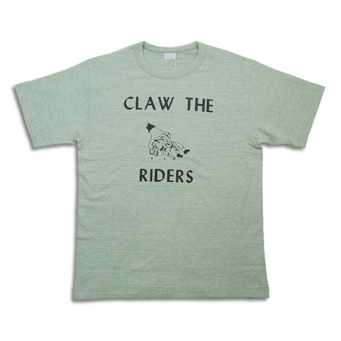 ウエアハウス WHTS-23SS042 Lot 4096 88/12杢クルーネックT CLAW グリーン プリント Tシャツ カットソー 杢天竺