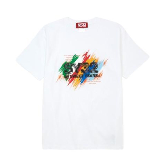 SY32 by SWEET YEARS(エスワイサーティトゥ バイ スウィートイヤーズ) 15307J グラフィックTシャツ WHITE