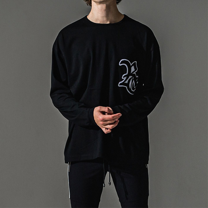 RESOUND CLOTHING(リサウンドクロージング) RC41-T-001 RC over longsleave Tee BKWH