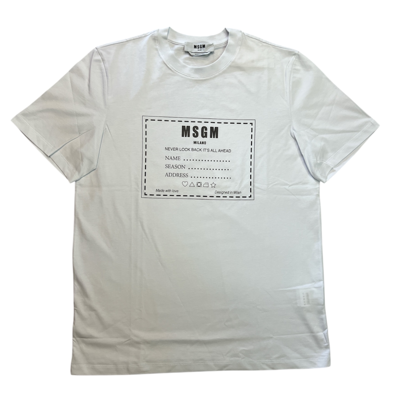 MSGM(エムエスジーエム) Name Tag グラフィックTシャツ 3840MM800
