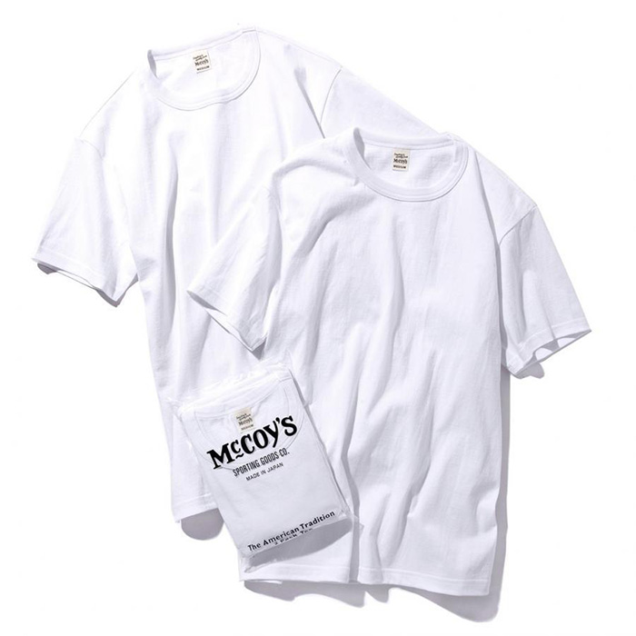 JOE McCOY(ジョーマッコイ) MC20000 McCOY'S 2pcs PACK TEE WHITE