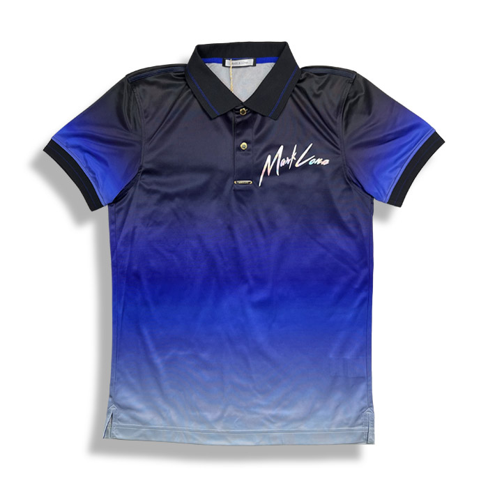 SALE 50%OFF マークアンドロナ MLM-0B-AP15 Gradation POLO Shirt ネイビー メンズ 半袖 ポロシャツ ゴルフ