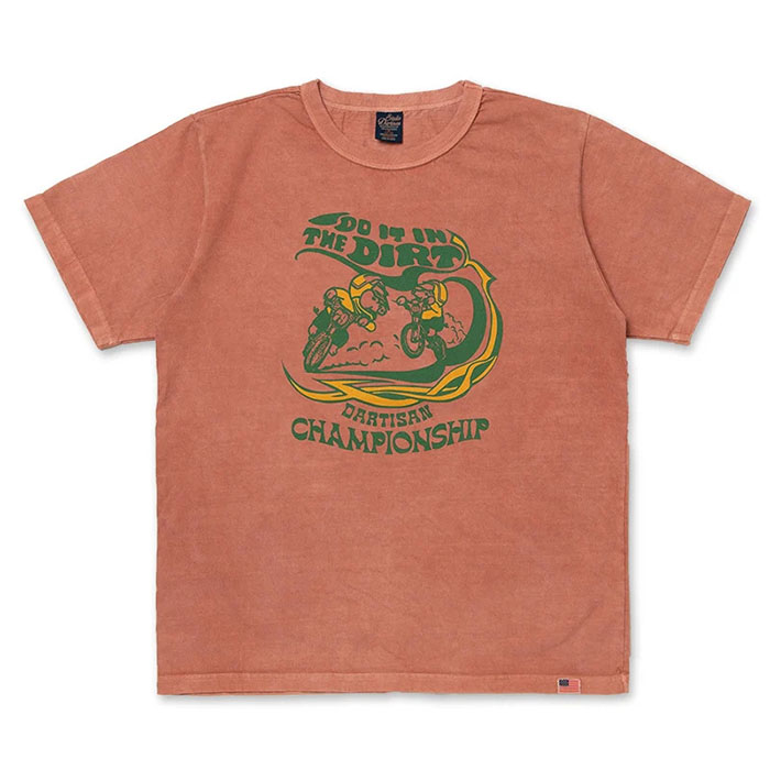 STUDIO_D'ARTISAN(ステュディオダルチザン) USAコットンピグメントダイTシャツ【8163A】:オレンジ