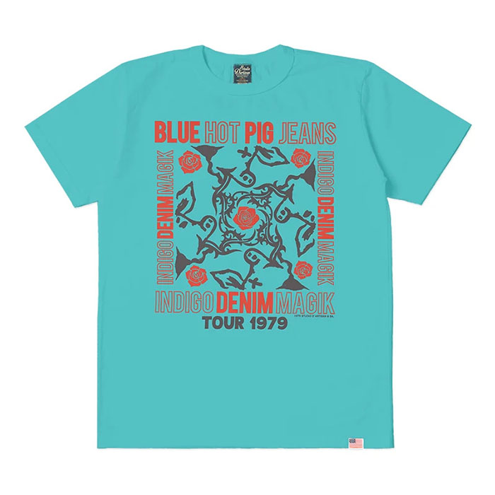 STUDIO_D'ARTISAN(ステュディオダルチザン) USAコットンプリントTシャツ【8167A】:エメラルド