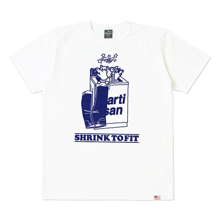 STUDIO_D'ARTISAN(ステュディオダルチザン) USAコットンプリントTシャツ【8167B】:ホワイト