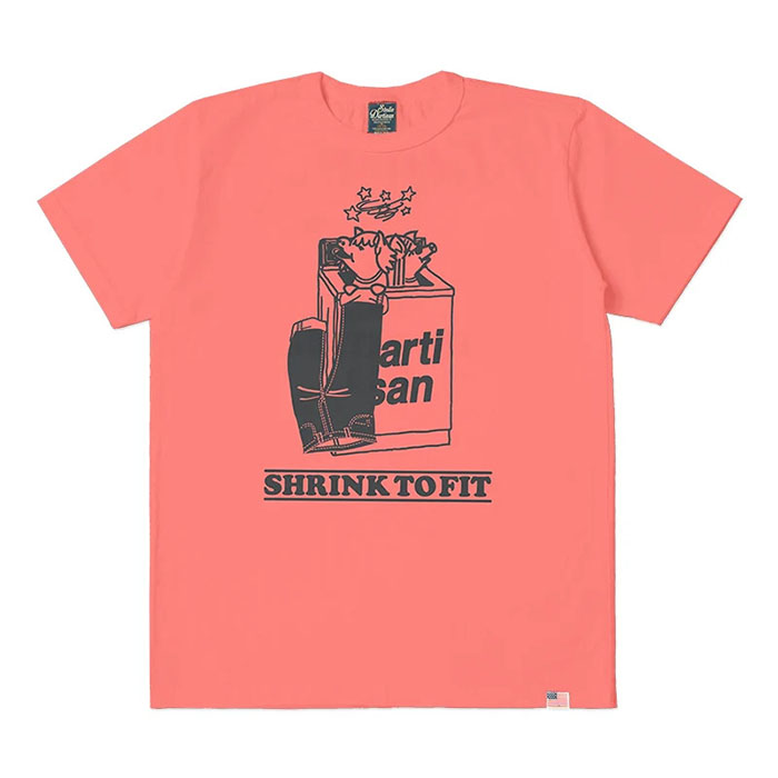 STUDIO_D'ARTISAN(ステュディオダルチザン) USAコットンプリントTシャツ【8167B】:オレンジ