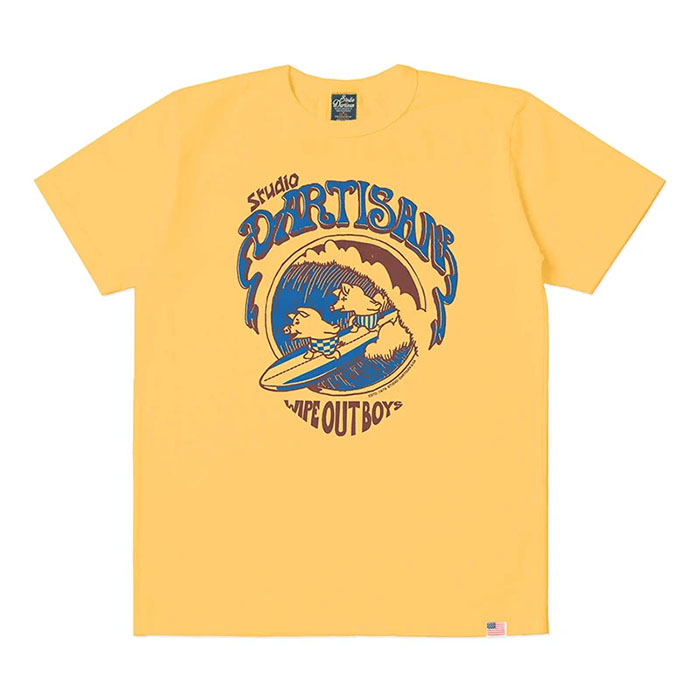 STUDIO_D'ARTISAN(ステュディオダルチザン) USAコットンピグメントダイTシャツ【8168B】:イエロー