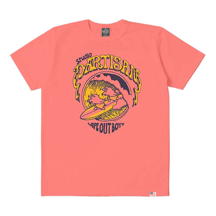 STUDIO_D'ARTISAN(ステュディオダルチザン) USAコットンピグメントダイTシャツ【8168B】:オレンジ