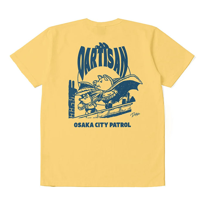 STUDIO_D'ARTISAN(ステュディオダルチザン)USAコットンプリントTシャツ【8180B】:イエロー