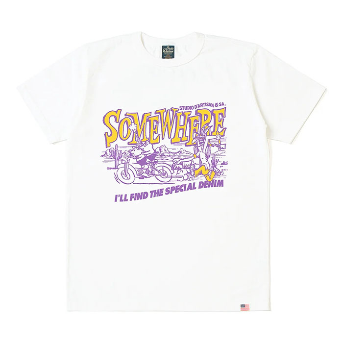 STUDIO_D'ARTISAN(ステュディオダルチザン) USAコットンピグメントダイTシャツ【8181B】:ホワイト