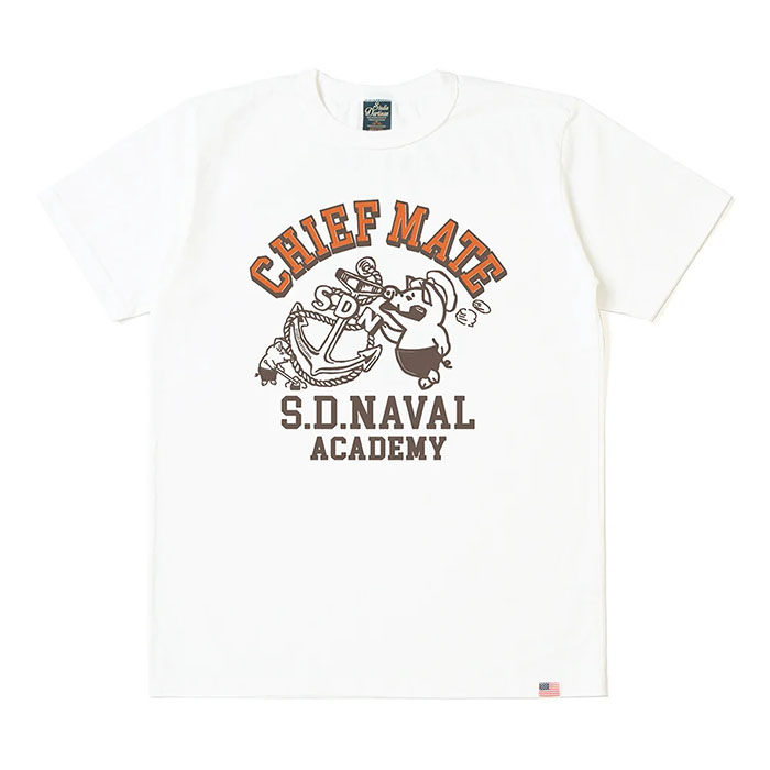 STUDIO_D'ARTISAN(ステュディオダルチザン) USAコットンプリントTシャツ【8182A】:ホワイト