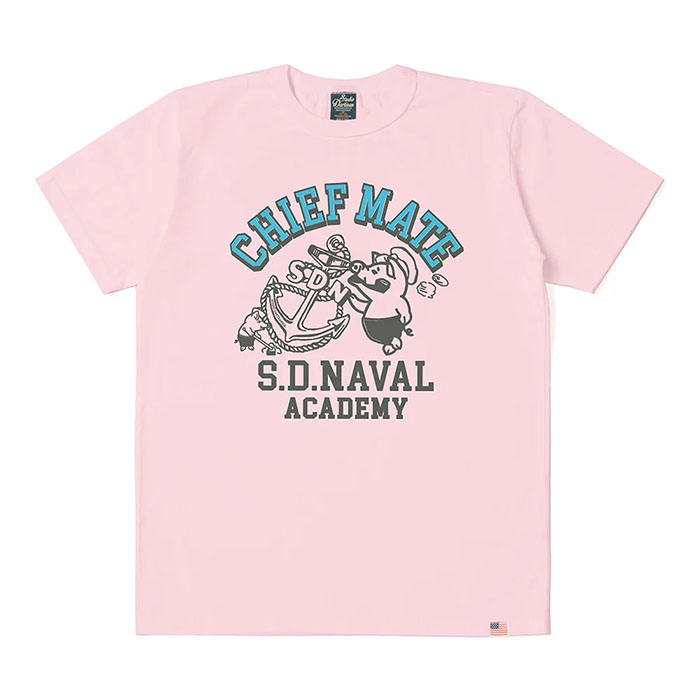 STUDIO_D'ARTISAN(ステュディオダルチザン) USAコットンプリントTシャツ【8182A】:ピンク