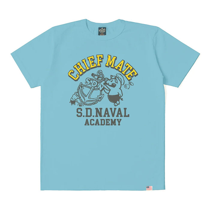 STUDIO_D'ARTISAN(ステュディオダルチザン) USAコットンプリントTシャツ【8182A】:ブルー