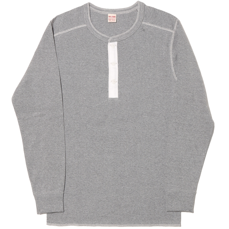 ザ リアルマッコイズ UNION SHIRT LONG SLEEVE GRAY/020 ヘンリーネック ロンT