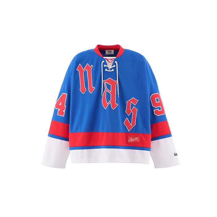 SAINT Mxxxxxx(セントマイケル)×NAS(ナズ) SM-HR1-0000-C21 / NAS_GAME SHIRT / BLUE