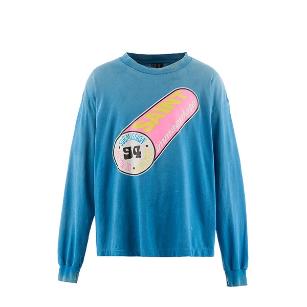 SAINT Mxxxxxx(セントマイケル) SM-HR1-0000-038 / LS TEE / IMMACULATE / BLUE