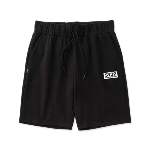 SY32 by SWEET YEARS(エスワイサーティトゥ バイ スウィートイヤーズ) 32-26SN1-27 BASIC BOX LOGO SHORT PANTS BLACK