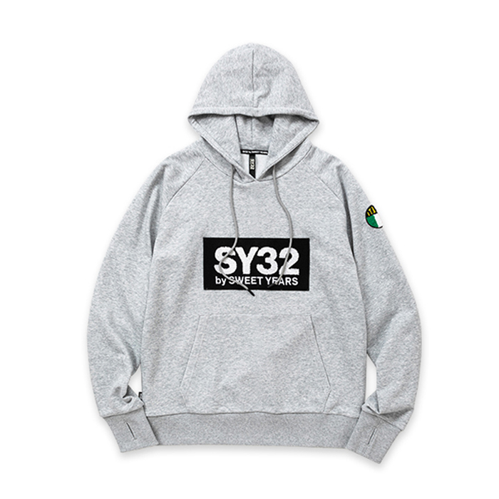 スウィートイヤーズ 13505 SAGARA WAPEEN BOXLOGO P/O HOODIE サガラワッペン ボックスロゴ プルオーバーフーディー パーカー グレー メンズ