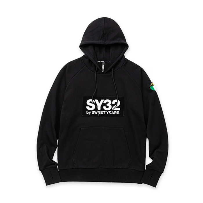 スウィートイヤーズ 13505 SAGARA WAPEEN BOXLOGO P/O HOODIE サガラワッペン ボックスロゴ プルオーバーフーディー パーカー ブラック メンズ