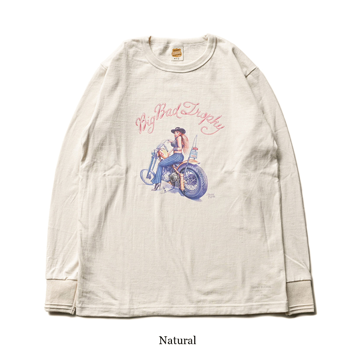 TROPHY CLOTHING（トロフィークロージング）Big Bad Trophy OD L/S Tee / TR26SS-215:Natural